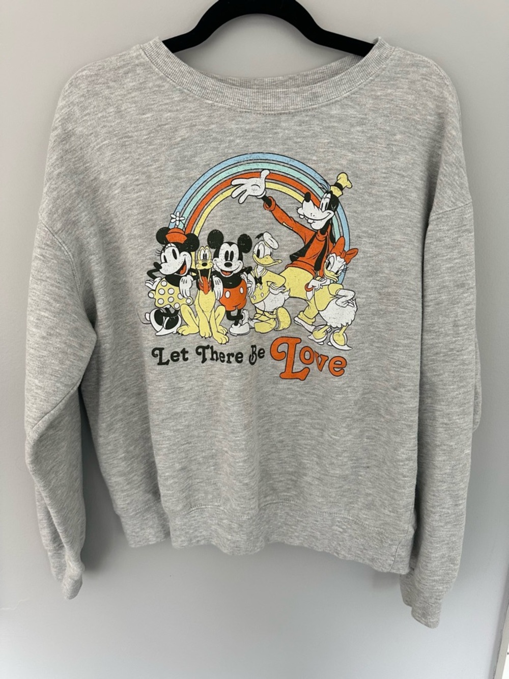 Disney 'Let There Be Love' Grey Crewneck Sweatshirt